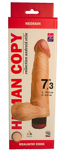 Телесный вибромассажёр LOVETOY (А-Полимер) HUMAN COPY 7,3 601603 (18,5 см)
