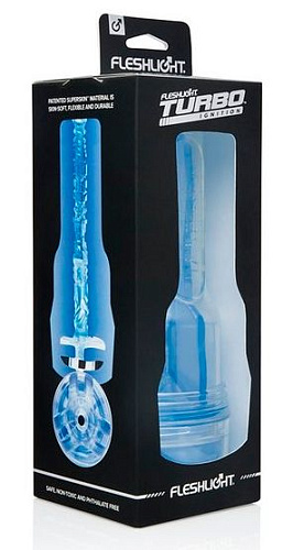 Мастурбатор голубого цвета Fleshlight Turbo - Ignition Blue Ice FL117