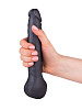 Чёрная фаллическая насадка LOVETOY (А-Полимер) BLACK BENT 3 132604 (18 см)