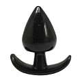 Чёрная коническая анальная пробка с ограничителем Eroticon 31046 (8,5 см)
