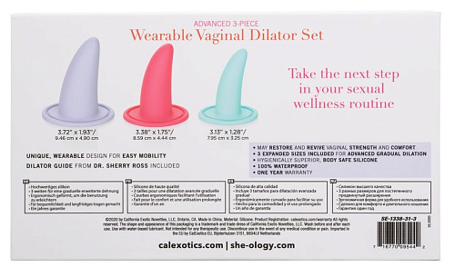 Набор из 3 разноцветных расширителей California Exotic Novelties She-ology SE-1338-31-3