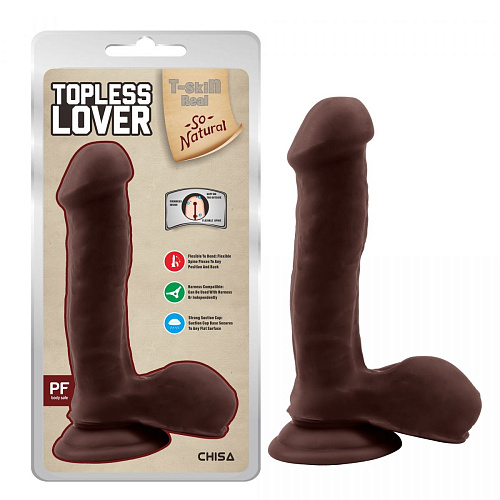 Коричневый фаллоимитатор на присоске Chisa Topless Lover CN-711708714 (19,2 см)