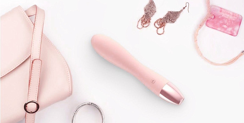 Силиконовый хай-тек вибромассажёр-жираф нежно-розового цвета ImToy Giraffe (16 см)