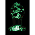 Прозрачная, светящаяся в темноте анальная пробка NS Novelties Glass Plug Small NSN-0490-11 (6,3 см)