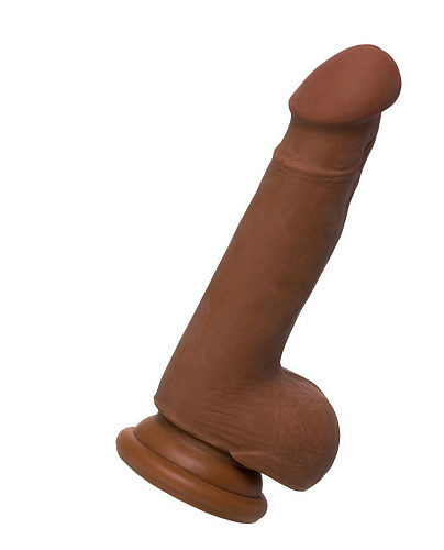 Коричневый вибратор-реалистик-мулат ToyFa RealStick Elite Mulatto 981104 (19 см)