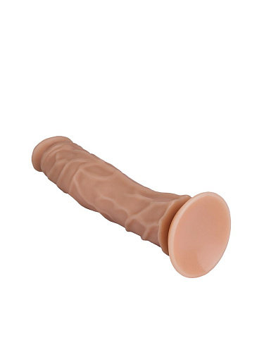 Телесный фаллоимитатор-реалистик с рельефом на присоске Сумерки богов 101-09 BX DD (19,5 см)