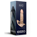 Полый фаллоимитатор телесного цвета на регулируемых ремешках EGZO MAD FH012