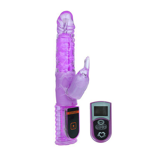 Фиолетовый Хай-тек вибратор со стимуляцией клитора и дистанционным управлением Baile Clit Criter VBW-046431W-0603 (26 см)