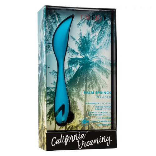 Голубой гнущийся вибратор с функцией Power Boost California Exotic Novelties Palm Springs Pleaser SE-4350-00-3 (15,25 см)