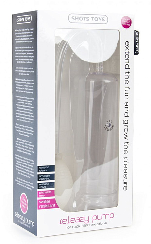 Прозрачная вакуумная помпа с грушей Shots Media BV Releazy Pump SHT137TRA