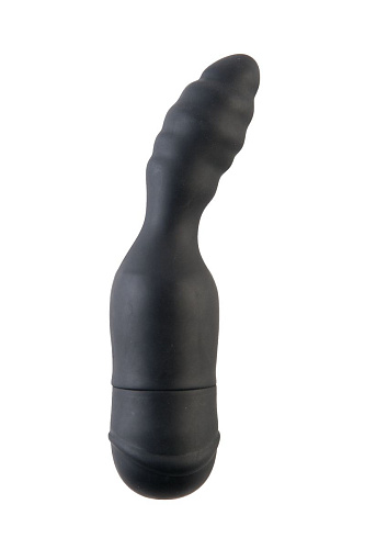 Чёрный анальный вибратор из силикона ToyFa 901327-5 (11,4 см)