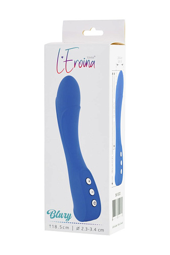 Нереалистичный синий вибратор ToyFa BLURY 561020 (18,5 см)