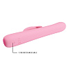 Нежно-розовый вибромассажёр с волновой ротацией Baile Julian BI-014640-1 (17,8 см)