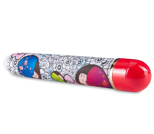 Яркий вибромассажёр с принтом Blush Novelties Play Flirty BL-14408 (17,8 см)