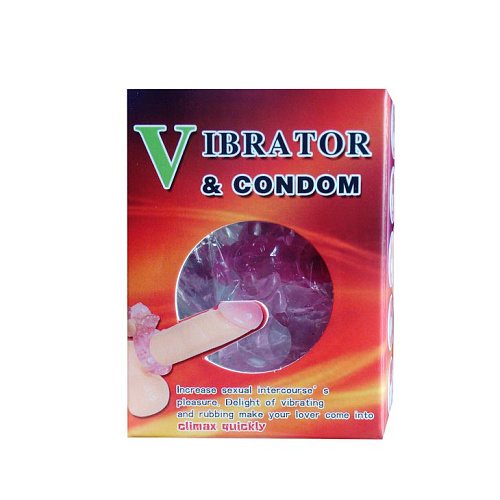 Розовое эрекционное виброкольцо с мишкой на вибропуле Baile BI-010083