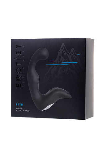 Чёрный изогнутый вибростимулятор простаты Erotist 541310