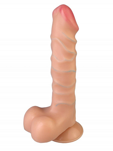 Вибромассажёр-реалистик с присоской телесного цвета Сумерки богов №17 204-17 CD DD (19 см)