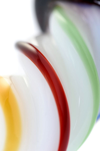 Разноцветная коническая стеклянная анальная втулка Sexus Sexus Glass 912291 (16 см)