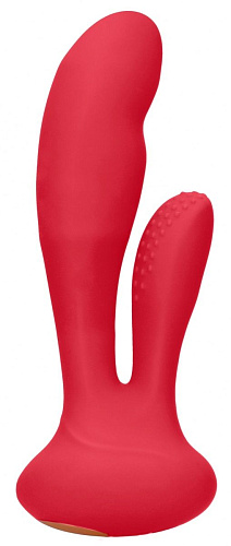 Красный вибратор Shots Media BV G-Spot and Clitoral Vibrator Flair ELE013RED (17,5 см)