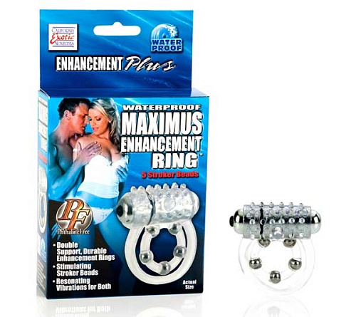 Эрекционное вибро-кольцо California Exotic Novelties Waterproof Maximus Enhancement Ring SE-1456-10-3