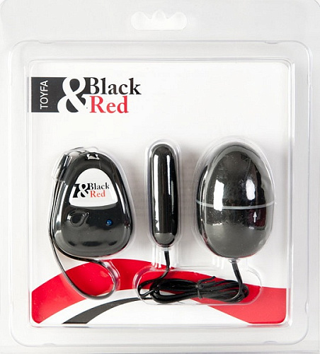 Чёрный вибронабор на дистанционном управлении ToyFa 901014-5