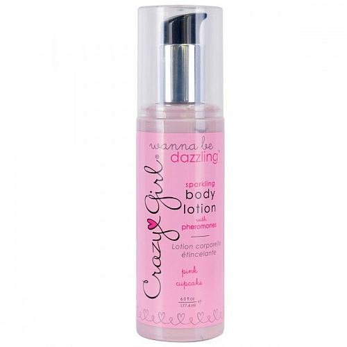 Мерцающий лосьон для тела с феромонами Crazy Girl Pink Cupcake CE7000-06