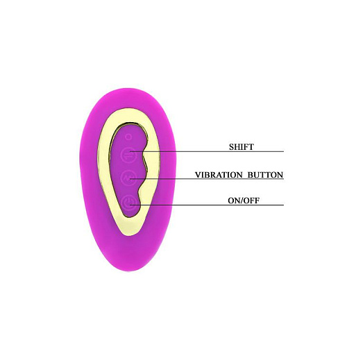 Лиловый вибратор для двоих с дистанционным управлением Baile Indulgence BI-014171