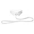 Белый кожаный воротник с поводком Shots Media BV White OUCH! OU144WHT