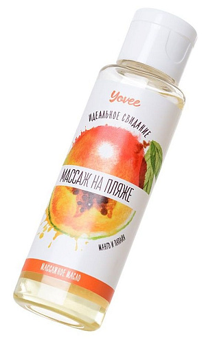 Масло для массажа с ароматом манго и папайи ToyFa «Массаж на пляже» 722103 (50 мл)