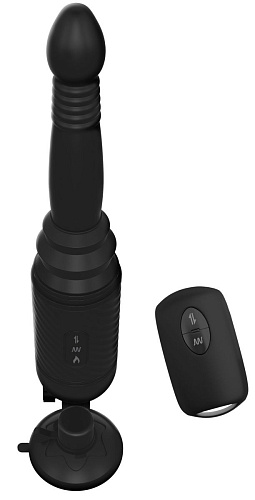 Чёрный вибромассажёр с функцией поступательных движений Pipedream Ass Thruster PD4777-23