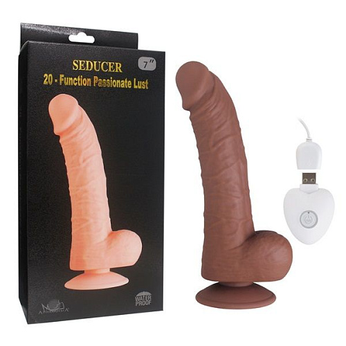 Коричневый вибратор Howells SEDUCER 20 Function Passionate Lust 170316Brown (22,5 см)