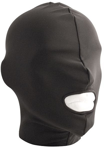Чёрная маска с отверстием для рта Mister B Mister B Lycra Hood Mouth Open Only MB631403