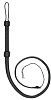 Чёрный витой кнут Shots Media BV Twisted Whip Real Leather Bullwhip PAI017BLK (147 см)