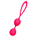 Ярко-розовые вагинальные шарики с петелькой A-toys 764015