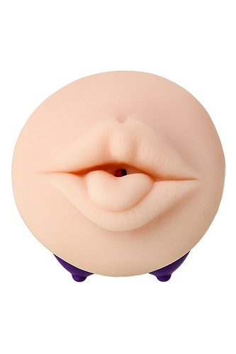 Двухсторонний мастурбатор телесного цвета в фиолетовой колбе JOS YARA  784004