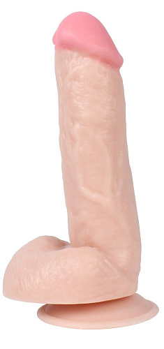 Телесный реалистичный фаллоимитатор на присоске Real RP10029 (17,5 см)