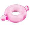 Розовое эрекционное кольцо с ушками для удобства надевания Dream Toys BASICX TPR COCKRING PINK 20674