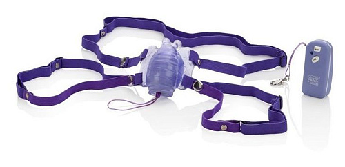 Фиолетовая вибробабочка на радиоуправлении California Exotic Novelties Remote Waterproof Venus Butterfly SE-0093-14-3