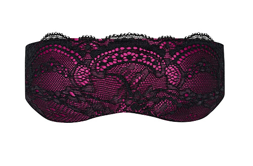 Чёрная маска с розовым кружевом Obsessive Roseberry mask