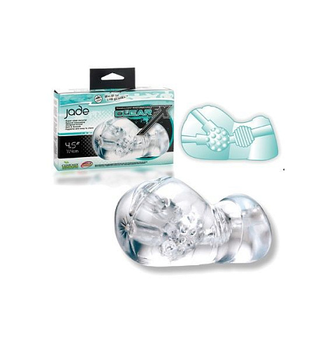 Прозрачный мастурбатор с двумя входами — вагиной и анусом NMC 150174