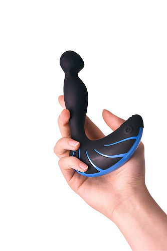 Чёрно-синий массажёр простаты Erotist Third 541303