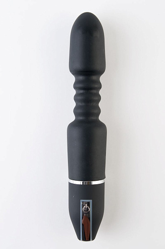Чёрный анальный вибромассажёр с широкой головкой ToyFa 901351-5 (27 см)