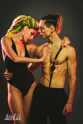 Чёрный кляп-шарик Lola toys Love Spell 1144-01lola