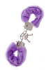 Фиолетовые меховые наручники Dream Toys METAL HANDCUFF WITH PLUSH LAVENDER 160035