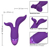 Фиолетовый раздвоенный вибромассажёр California Exotic Novelties Aura Duo SE-0735-25-3