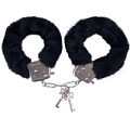 Наручники с чёрной опушкой ToyFa 951031