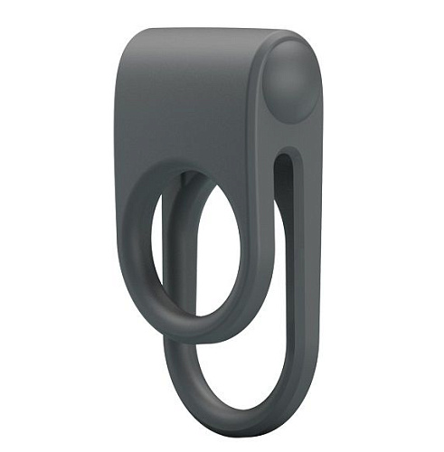 Серое эрекционное кольцо с вибрацией Baile Julie BI-210156