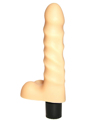 Вибратор-реалистик с рёбрышками телесного цвета Сумерки богов №25 102-25 BX SB (15,5 см)