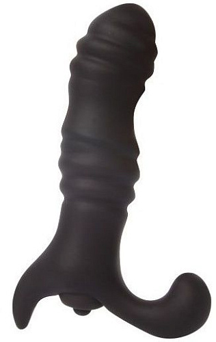 Чёрный анальный вибростимулятор Bior toys Sex Expert SEM-55068 (10,5 см)