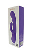 Фиолетовый перезаряжаемый вибратор с клиторальным отростком Odeco Bertha OD-8110RV (22 см)